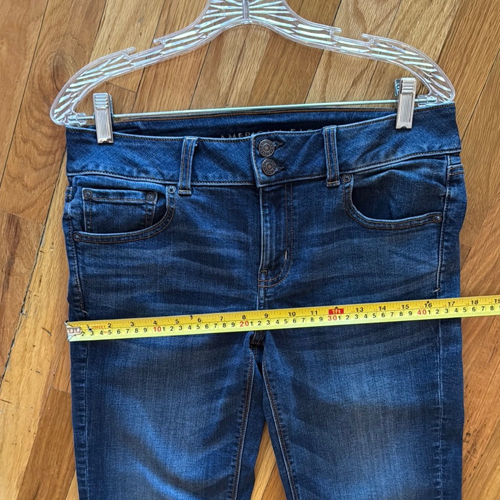 American Eagle Outfitters Artist’s Flare Women's Blue denim jean sz 10 XL - Picture 9 of 14